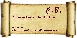Czimbalmos Bertilla névjegykártya